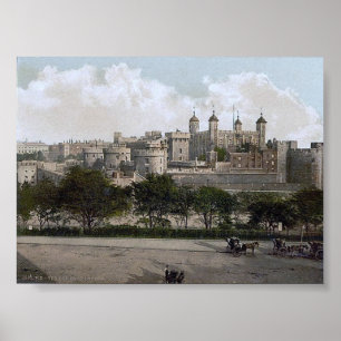 Póster La Antigua Inglaterra De La Torre Londres De 1890