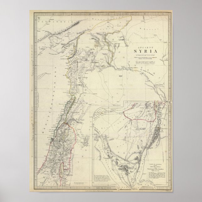 Póster La antigua Siria al Sinaí (Frente)