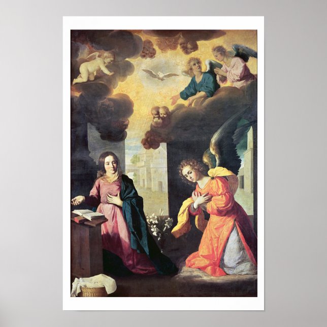 Póster La Anunciación (aceite sobre lienzo) (Frente)