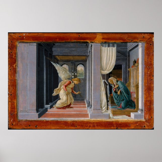 Póster La Anunciación, alrededor de 1485 (Frente)