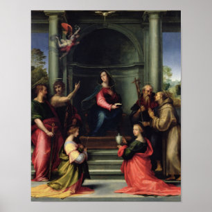 Póster La Anunciación con los Santos, 1515