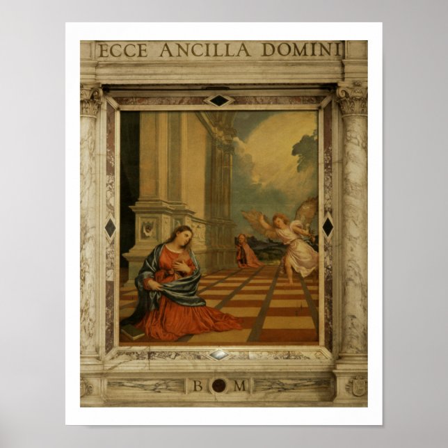 Póster La Anunciación de Malchiostro, c.1520 (aceite sobr (Frente)