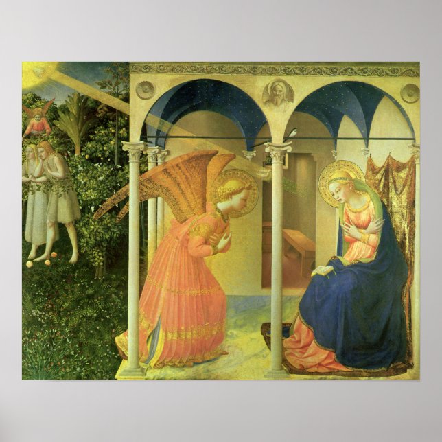 Póster La Anunciación del Prado de Fra Angelico (Frente)