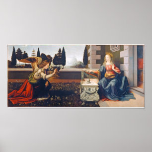 Póster La Anunciación, Leonardo da Vinci, 1472-1473