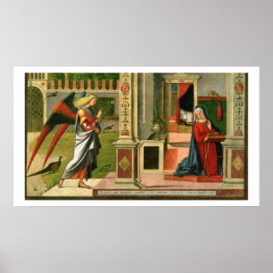 Póster La Anunciación (petróleo en panel) (detalle de 120