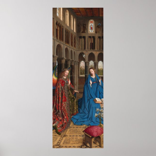 Póster La Anunciación - Poster Bella Artes Jan van Eyck (Frente)