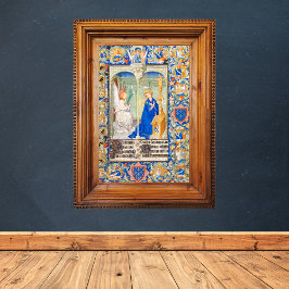Póster La Anunciación Virgen María Iluminación Medieval