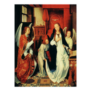 Póster La anuncio de la Virgen María por Hans Memling