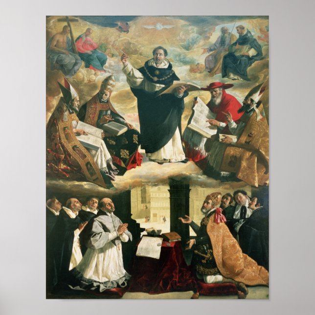 Póster La apoteosis de Santo Tomás de Aquinas, 1631 (Frente)