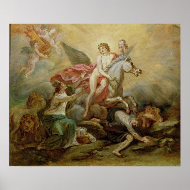 Póster La Apoteosis de Voltaire, 1778 (Frente)