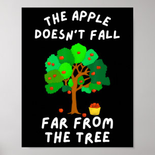 Póster La Apple no está lejos de la familia Tree Fun