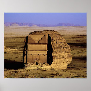 Póster La Arabia Saudita, sitio de Madain Saleh, antiguo