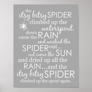 Póster La Araña Itsy Bitsy