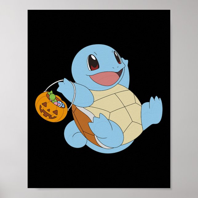 Póster La Ardilla De Pokémon Halloween Con Su Truco O Tra (Frente)