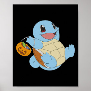 Póster La Ardilla De Pokémon Halloween Con Su Truco O Tra