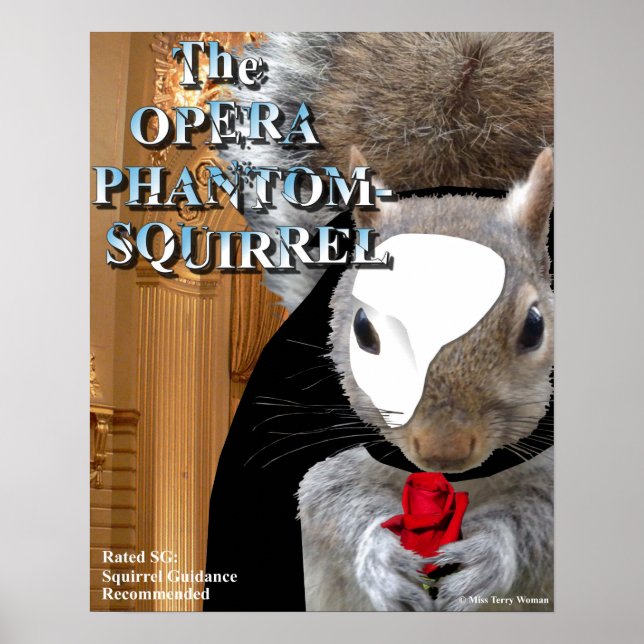 Póster La ardilla fantasma de la ópera (Frente)