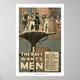 Póster La Armada quiere hombres