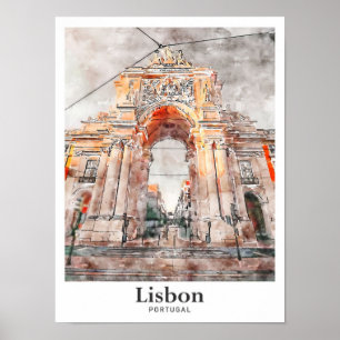 Póster La arquitectura de Lisboa Traer la mano de la acua