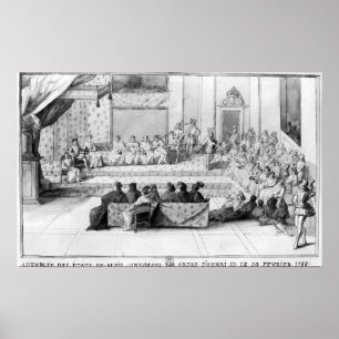 Póster La asamblea de los estados de Blois