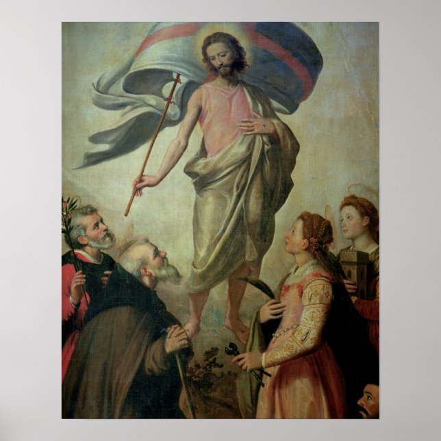 Póster La Ascensión de Cristo, 1595 (petróleo en el panel (Frente)