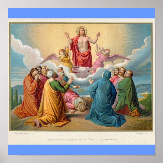 Póster La ascensión de Jesús 1879 (Frente)
