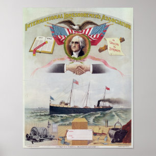 Póster La asociación de los obreros portuarios