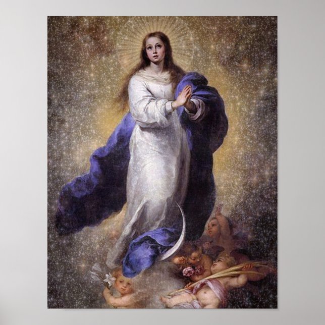 Póster La asunción de la bendita Virgen María (Frente)