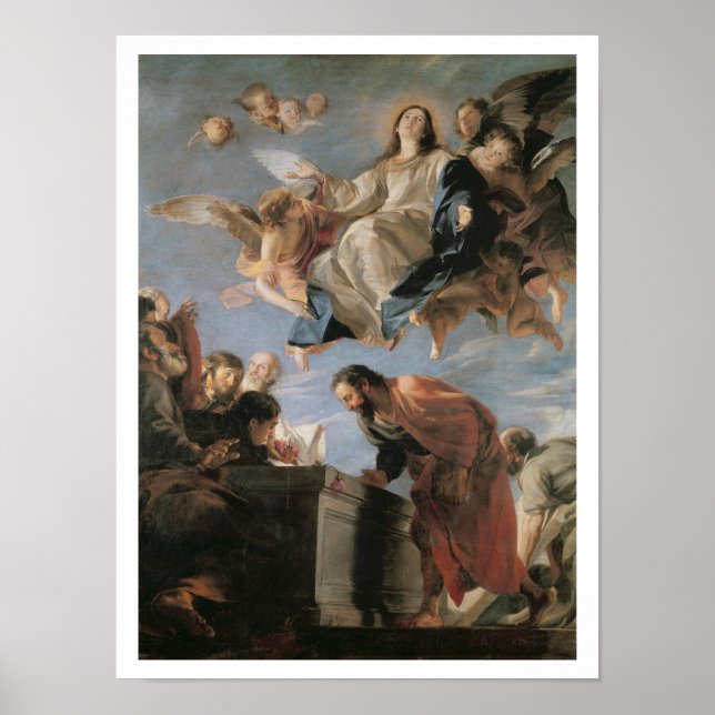 Póster La asunción de la Virgen, 1673 (aceite sobre lienz (Frente)