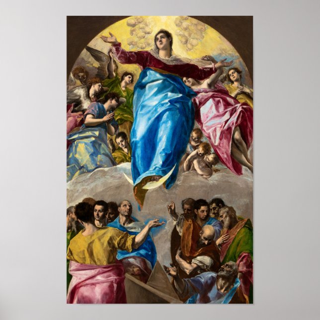 Póster La asunción de la Virgen por El Greco (Frente)