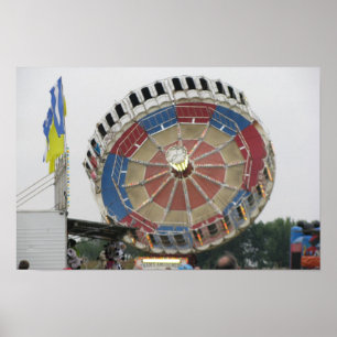 Póster La Atracción del Rodeo del Parque de Diversiones