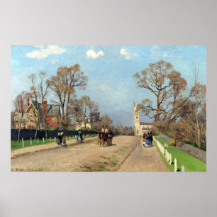 Póster La avenida, Sydenham Camille Pissarro