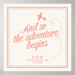 Póster La aventura comienza   Boda de destino - Rosa