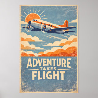 Póster La aventura emprende vuelo