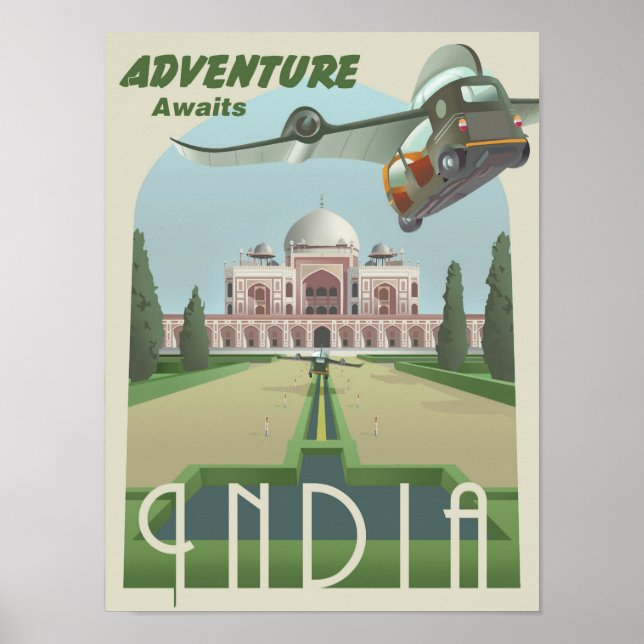 Póster La aventura espera en India (Frente)
