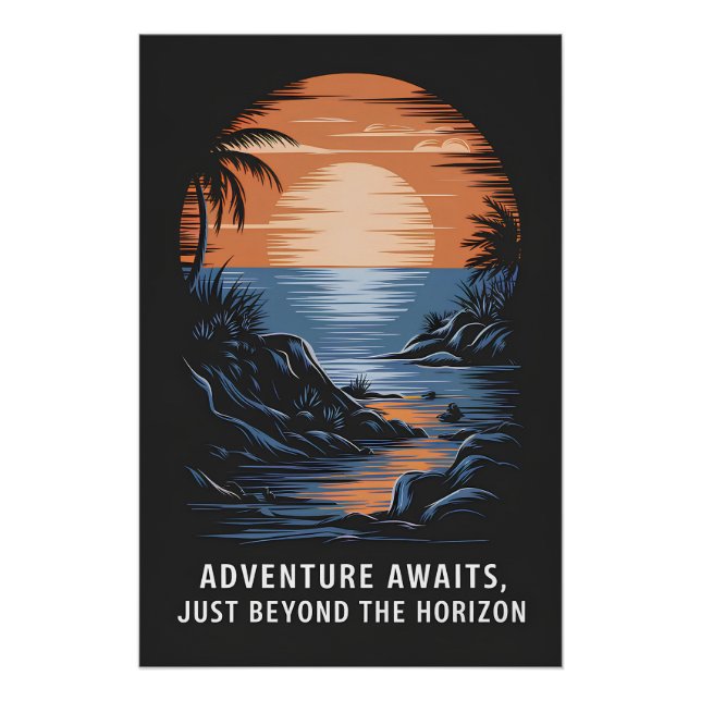 Póster La aventura espera, justo más allá del horizonte (Anverso)