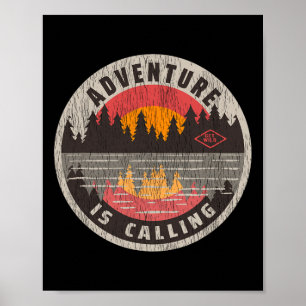 Póster La aventura está llamando, vuélvete salvaje - Camp