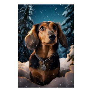 Póster La aventura nevada de Dachshund
