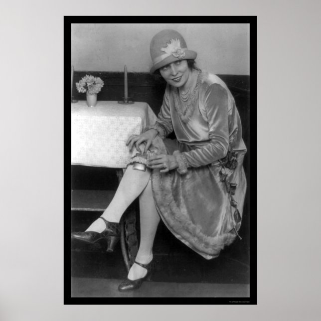 Póster La bailarina y su matraz de Garter 1926 (Frente)