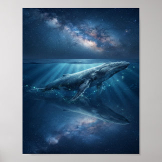 Póster La ballena bajo las estrellas