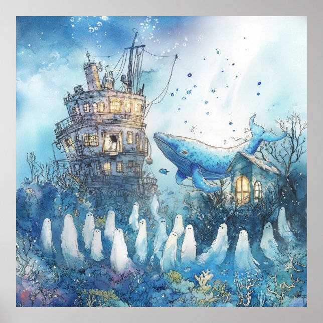 Póster La ballena de las almas perdidas (Frente)