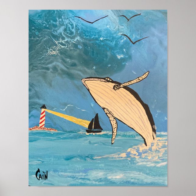 PÓSTER LA BALLENA Y LA LUZ (Frente)