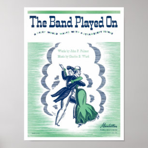 Póster La Banda Jugó En La Portada Vintage Del Libro De S