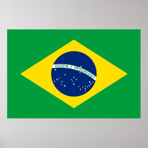 Póster La bandera de Brasil