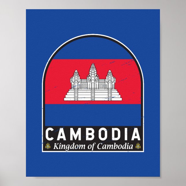 Póster La bandera de Camboya estropeó la cosecha (Frente)