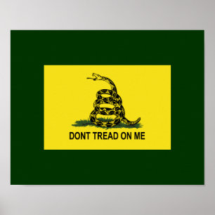 Póster La bandera de Gadsden no pisa en mí
