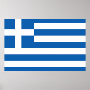 Póster La bandera de Grecia 