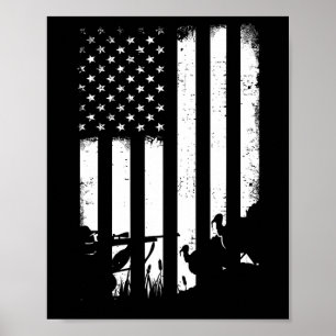 Póster La Bandera De Los Ee.Uu. Con Problemas En Guay: Ca