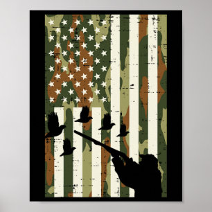 Póster La bandera de los Ee.Uu.: La caza del faisán de co