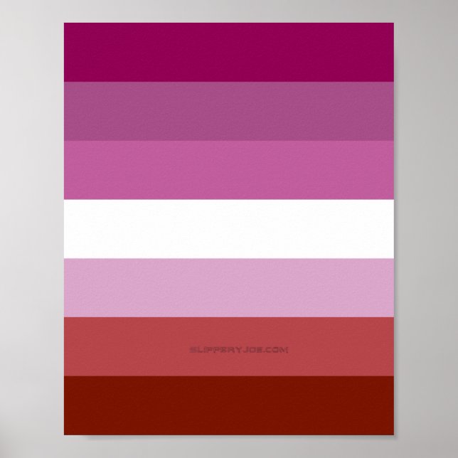 Póster La bandera del Orgullo Lésbico de SlipperyJoe es u (Frente)