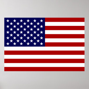 Póster La bandera estadounidense